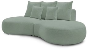 Jasnozielona sofa z materiału bouclé 260 cm Saint-Germain – Bobochic Paris