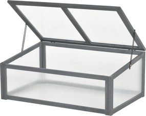 Outsunny Mini-szklarnia, mała szklarnia ogrodowa z płytami PC, Dobra przepuszczalność światła, 100D x 65S x 40W cm