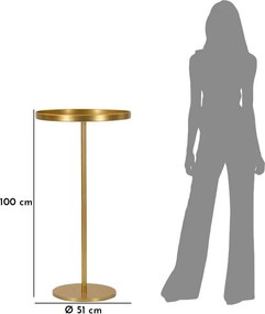 Metalowy okrągły stolik ø 51 cm Doha – Mauro Ferretti