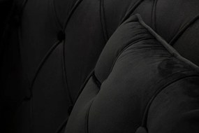 Czarna aksamitna sofa 130 cm Budapest – Mauro Ferretti