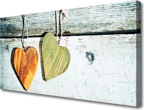 Zdjęcie na płótnie Symbol Serca na Drewnie