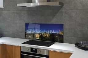 Panel Szklany Nocny Pejzaż Warszawy