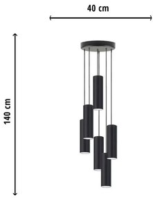 Nowoczesna lampa wisząca zwisy - H2-F81