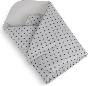 Bellatex Rożek dziecięcy Gwiazdki szary, 75 x 75 cm