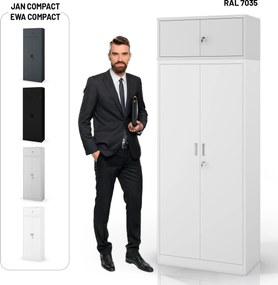 Nadstawka na szafę EWA Compact 800 x 380 x 400 mm, szara