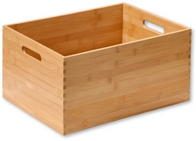 Drewniane pudełko z uchwytami, bambus