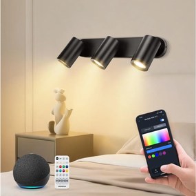 Aigostar - LED RGBW ściemnialna oprawa punktowa MESH 3xLED/4,9W/230V 2700-6500K biała+pilot