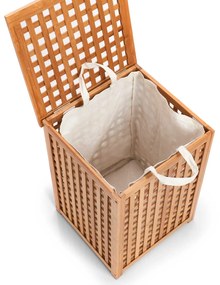 Bambusowy kosz na pranie z pokrywką - 92 litry, wyjmowany wkład, BAMBOO ZELLER