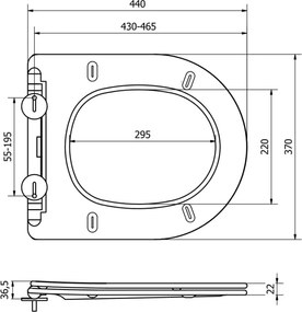 Mexen deska wolnoopadająca slim, duroplast, czarna mat - 39100185