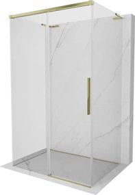Mexen Rox-3S L kabina prysznicowa 3-ścienna rozsuwana 90 x 95 cm, transparent, złota - 8C2L-090-095-50-00-3S