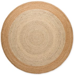Dywan naturalny jutowy Jutta kremowy 120 cm x 120 cm koło