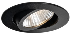 Wpuszczany reflektor czarny 6,8 cm z LED 545 lm Ściemnialny IP65 - Gaius