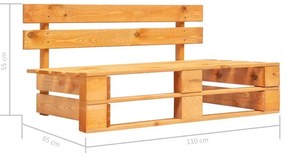 Brązowa ławka ogrodowa z palet - Olefix 2X