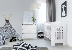 Komoda dla dzieci MAJA 2 80cm biała z przewijakiem LITTLE SKY