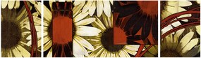 Obraz kwiatów (170x50 cm)