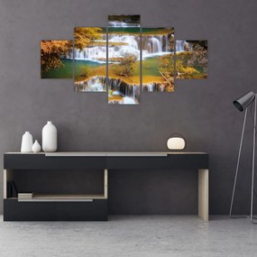 Obraz - Wodospady Huay Mae Khamin, Tajlandia (125x70 cm)