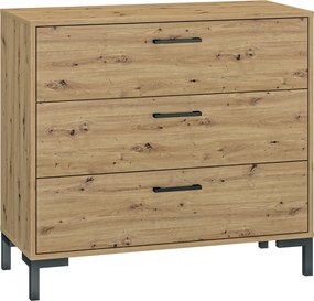 Komoda z 3 szufladami Nevio 09, dąb artisan