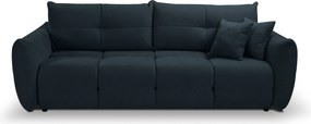 Masseno Sofa MODA z funkcją spania i pojemnikiem na pościel, Rozkładana sofa - Granatowy, WIND 77