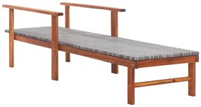 Drewniany leżak szary L3-K57