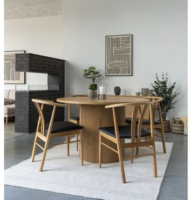 Okrągły stół w dekorze topoli ø 120 cm Boavista – House Nordic