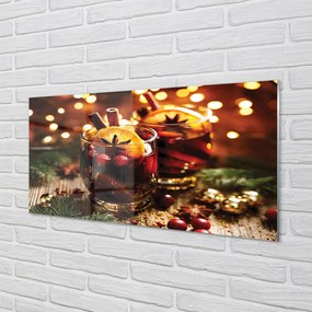 Szklany Panel Zimowa Herbata z Cynamonem