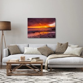 Obraz zachodu słońca nad morzem (70x50 cm)