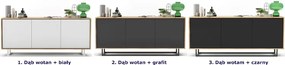 Komoda na nóżkach dąb wotan + czarny - Avila 3X