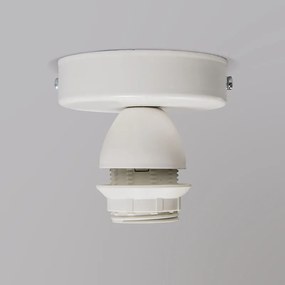 Nowoczesna lampa sufitowa biała z czarnym kloszem 45 cm - Combi Nowoczesny Oswietlenie wewnetrzne