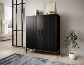 Komoda RAFTT 122x140 cm, czarna