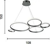 Lampa wisząca LED Pois-Silver