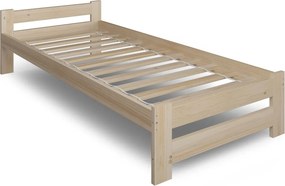Drewniane pojedyncze łóżko sosnowe ze stelażem 100x200 W8-N57