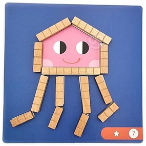Tooky toy układanka gra logiczna łamigłówki klocki magnetyczne dla dzieci 49 el.