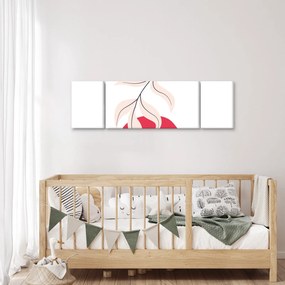 Obraz - Różowa abstrakcja kwiatowa N⁰2 (170x50 cm)