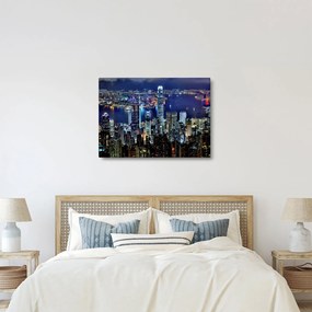 Obraz drapaczy chmur w nocy (70x50 cm)
