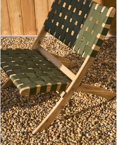 Zielony drewniany fotel ogrodowy Chabeli – Kave Home