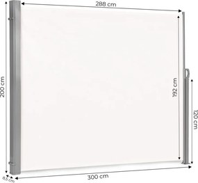 Roleta boczna na taras i balkon składana AW-011A, 3x2 m, beżowa