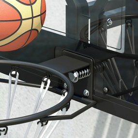 SPORTNOW Kosz do koszykówki montowany na ścianie, siatka odporna na rozdarcie, odporny na warunki atmosferyczne, trwały, na zewnątrz i wewnątrz, Czarny