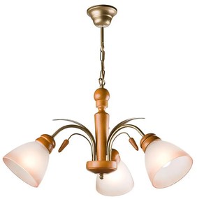 Lampa wisząca TULIPAN 3xE27/60W/230V buk na łańcuchu