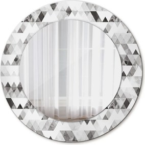 Lustro z nadrukiem dekoracyjne okrągłe Tęczowy trójkąt