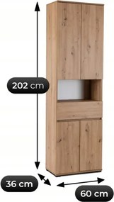 Szafa Słupek MODENA 60 cm Dąb Artisan Do Przedpokoju