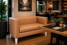 Sofa Monaco : Kolor nogi - Biała, Kolor tkaniny - EKO-SKÓRA - 14D, Typ tkaniny - Eko-skóra , Wysokość nogi - 20 cm