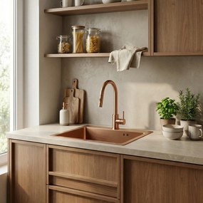 Zlewozmywak stalowy REA Leo 50 Miedź szczotkowana