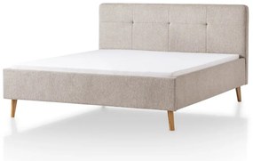 Szarobrązowe tapicerowane łóżko dwuosobowe 180x200 cm Smart – Meise Möbel