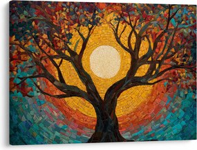 Obraz - Słońce w koronie drzewa życia (70x50 cm)
