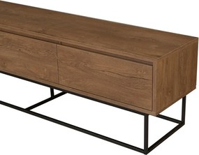 Stolik pod telewizor Milo Walnut and Black II, L