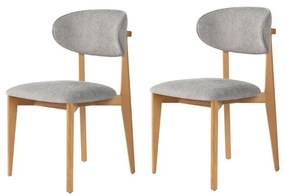 Zestaw krzeseł do jadalni Lionte Grey and Light Oak, 2 szt.
