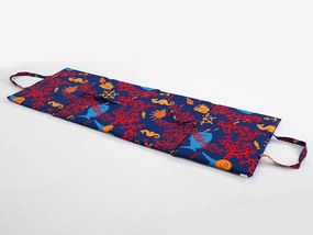 Leżak plażowy KONIK MORSKI Z KORALAMI 137x49 cm, niebieski