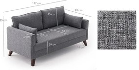 Szara sofa 177 cm Bella – Balcab Home