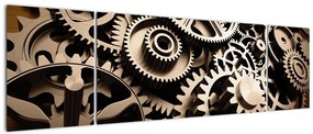 Obraz - Części zegara (170x50 cm)