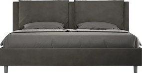 Łóżko bez stelaża tapicerowane 180x190 microfibra Szary Antea